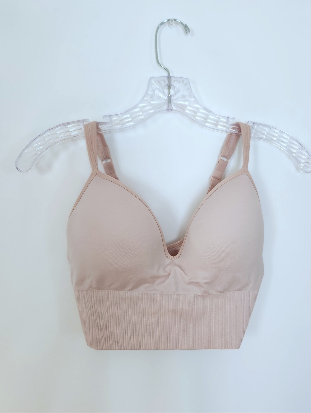 Athleta Embrace Longline Bra Pink XS Convertible Yoga Comfort